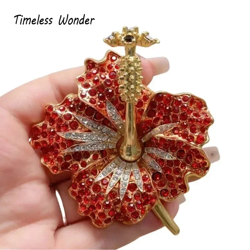 Timeless Wonder Fancy Zircon Geo Floral Statement Brooch Pins for Women Designer Jewelry Runway Rare Luxury Gift Cute Top 2388