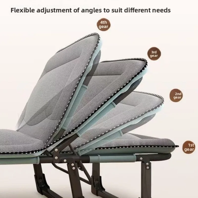 Portable Folding Bed Nap Lounger Adult Home Office Cot Caregiver Essential Home Portable Multipurpose Camp Bed Bed Modern
