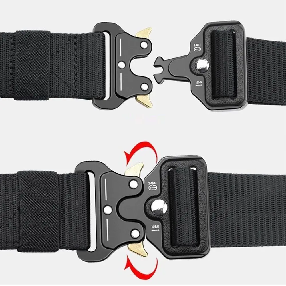 High Quality Outdoor Sport Men Belt Big Size Cloth Fabric Buckle Belt Combat Canvas Belt Outdoor Hunting