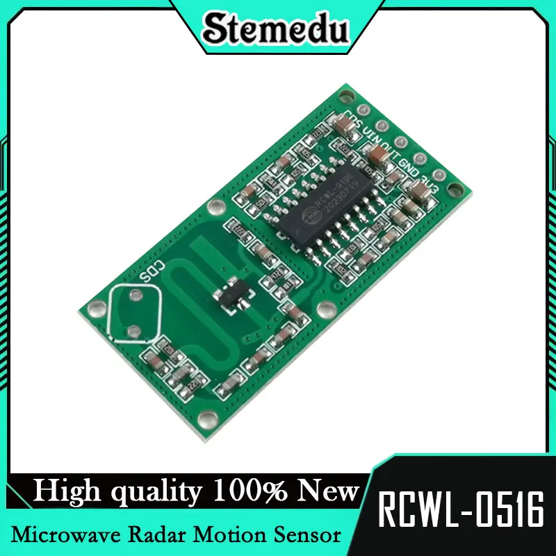 10PCS RCWL-0516 Microwave Radar Motion Sensor Module Human Body Induction Switch 3.3V Output for Arduino Raspberry Pi Projects