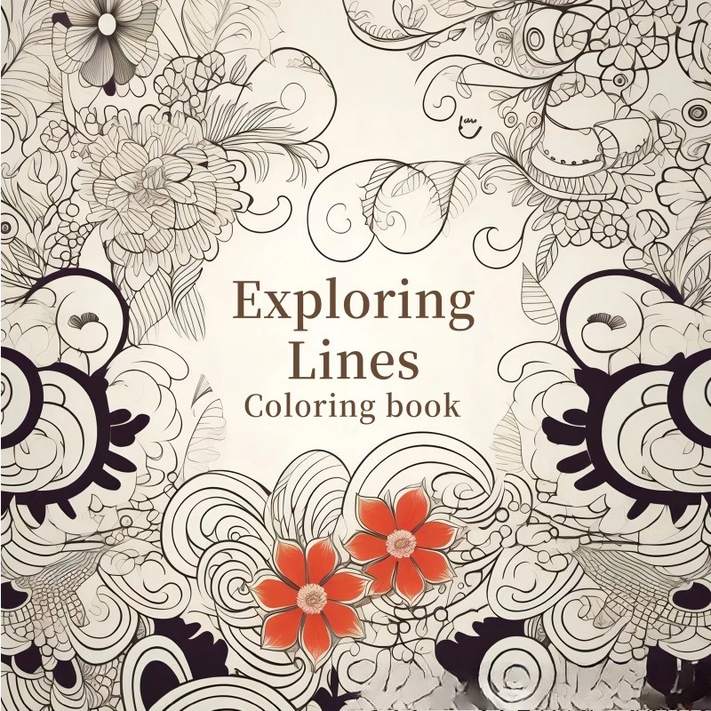 Hand Drawn Tracing Coloring Book Graffiti Sketchbook Drawing Paper Notebook For Relaxing Colour Creation