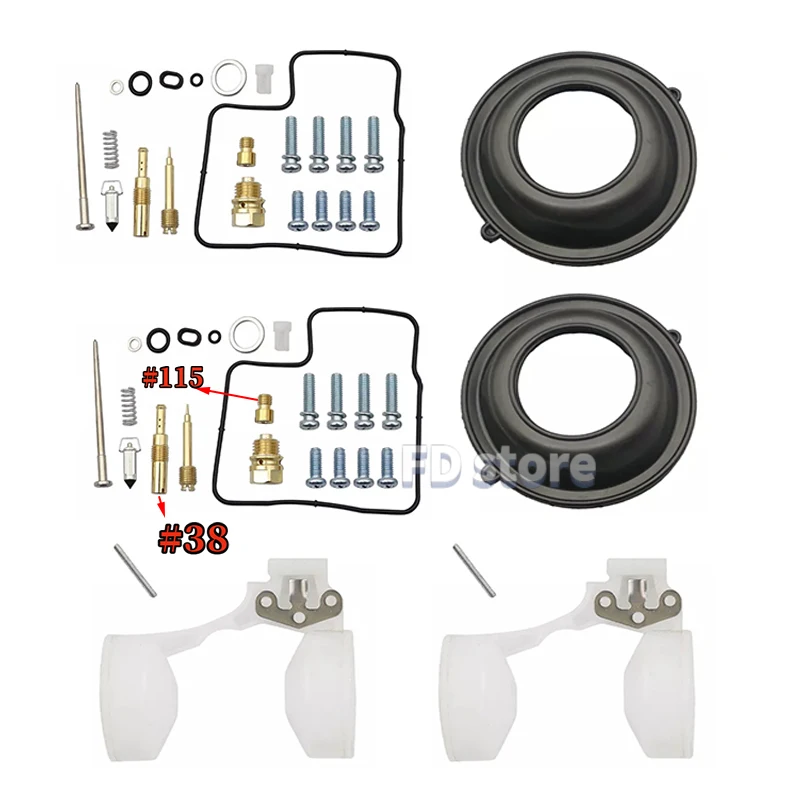 For Honda Shadow VLX 600 VT600 1988-1998 Carburetor Carb Rebuild Kit With Diaphragm and Float