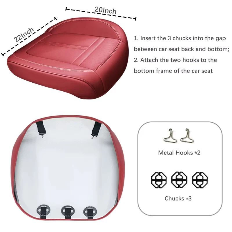 PU Leather Car Seat Cushion Four Season Car Cushion Pad Mat Nappa Leather Full Wrap Car Seat Protector Auto Chair Pad Accessory view 6