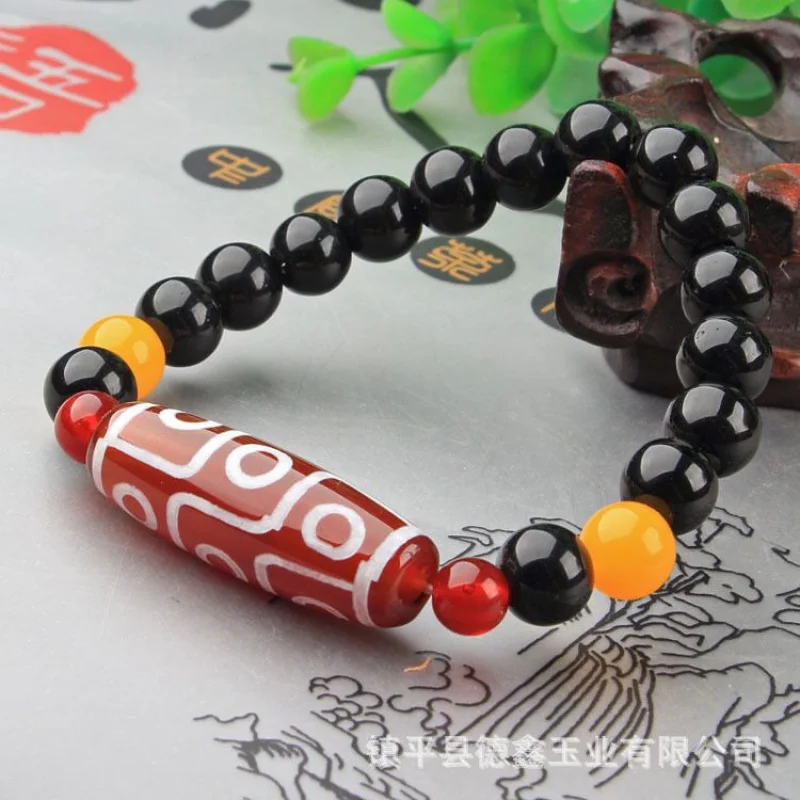 Natural Agate Bracelet Nine-Eye Men's String Tibetan Accessories