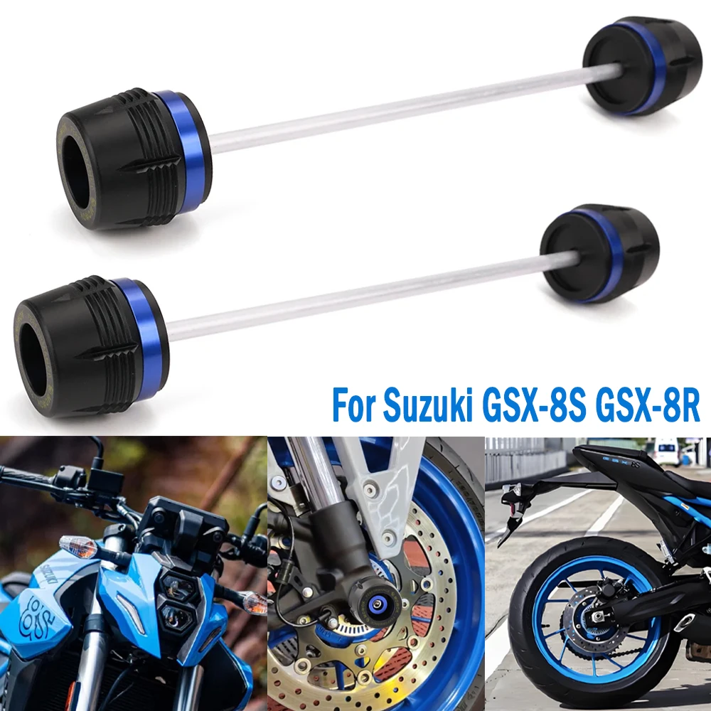 

For Suzuki GSX - 8S GSX 8S 2023 2024 GSX - 8R GSX 8R 2024 Motorcycle Accessories Front and Rear Wheel Spindle Crash Protection