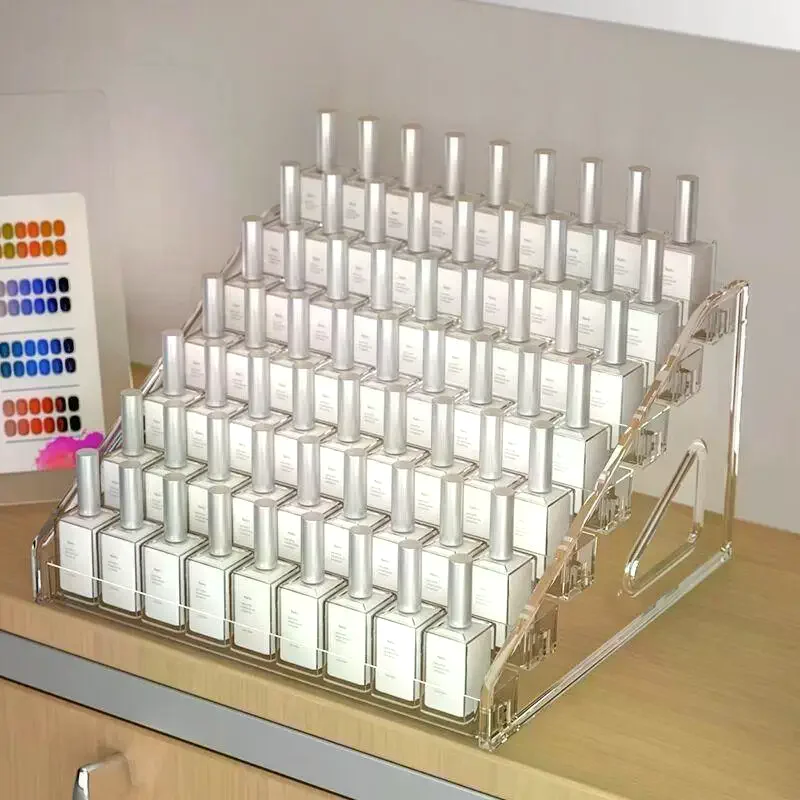 1Pcs 3/5/7 Layer Transparent Step Display Shelf Multi-Functional Polypropylene Organizer & Showcase Stand