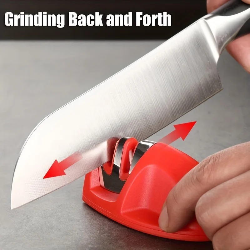 1PCS Mini Knife SharpenerMulti-functional kitchen knife sharpening stoneTwo-stage toolRough grindingRapid knife sharpening