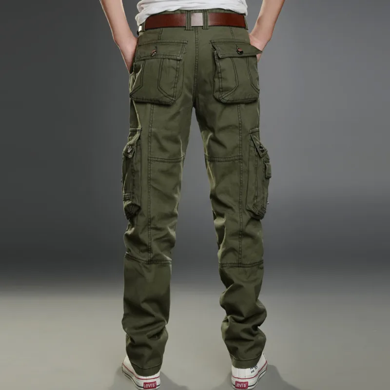 2025 فور سيزونز للرجال فضفاض مستقيم أنبوب متعدد الجيوب ملابس الشباب السراويل العسكرية الأمن السراويل العمل الخاصة