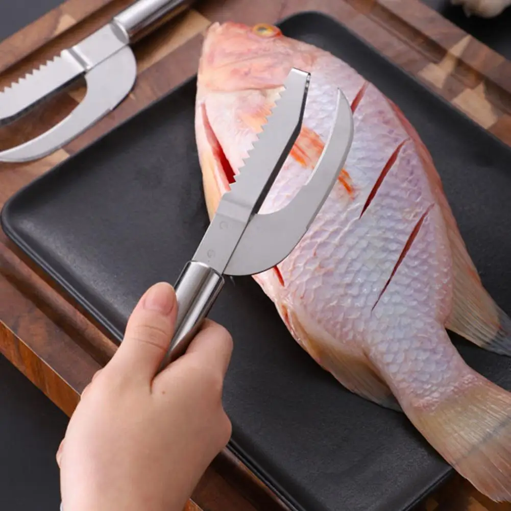 Fish Cleaner Tool Fish Cutter Stainless Steel Fish Scale Scraper Remover Set for Chef Kitchen Cooking Efficient Descaler Tool