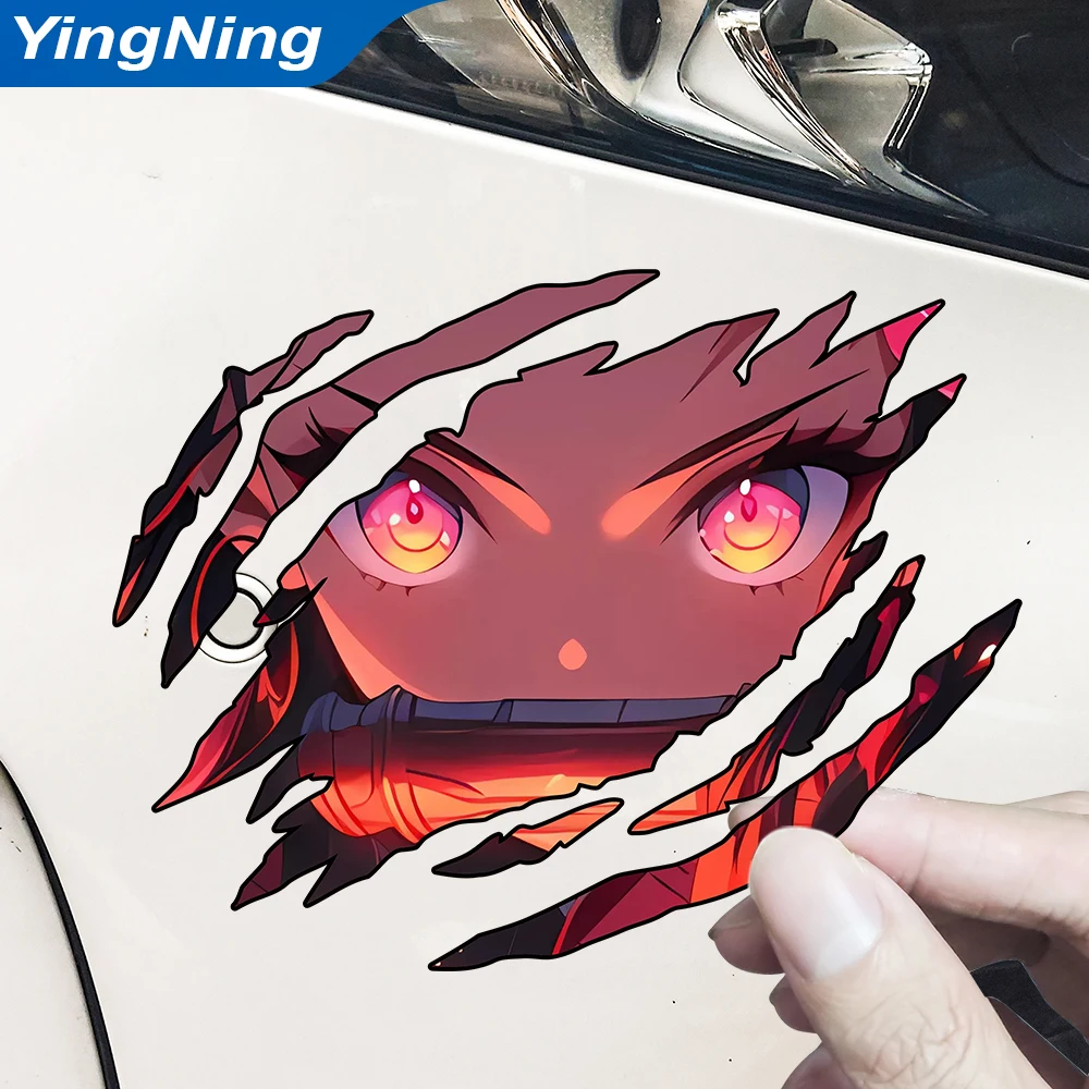 

Anime Nezuko Scratch Mark Car Sticker Waterproof Scratch Cover PVC Funny Decal Laptop Motorcycle Auto Accessories 8cm/13cm/18cm