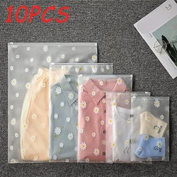 Portable Travel Clothes Storage Bags, Margarida Maquiagem Storage, Shoe Bag impermeável, Organizer Pouch, Plastic Packing Bag, 5 Pcs, 10Pcs