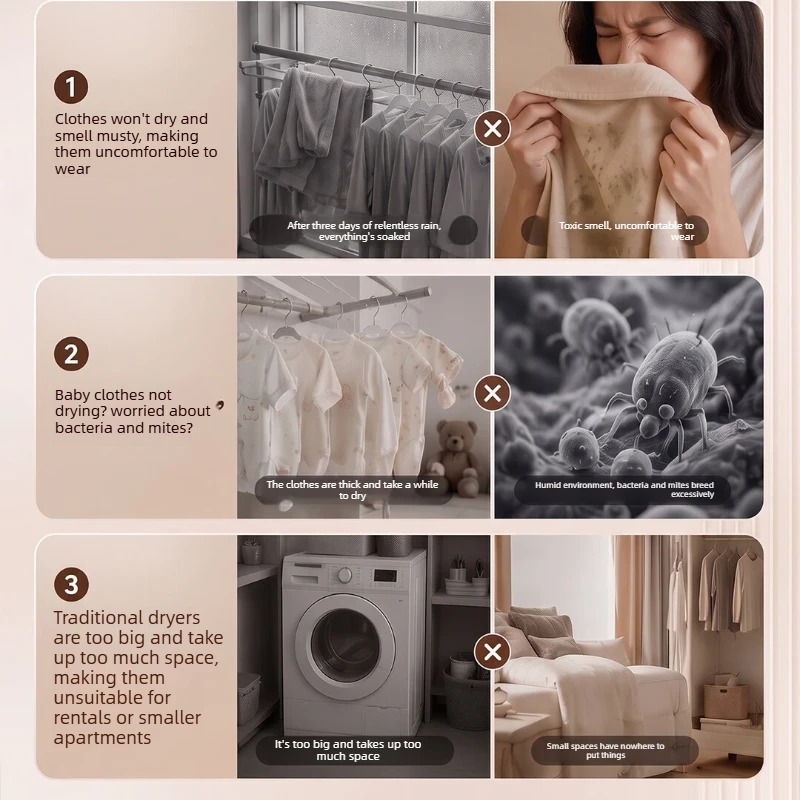 200L 1000W Foldable Clothes Dryer, Touch Control Wardrobe Cabinet with 9H Timer, Overheat Protection for Home Dorm Laundry Use