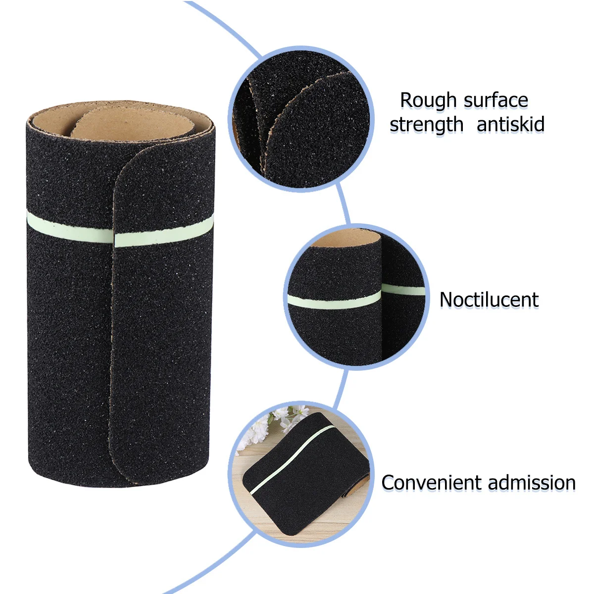 

Luminous Frosted Surface Anti-Slip Tape Roll for Stairs Treads Steps Ladders Ramps Scaffolding Buses Safety Warning Non Skid