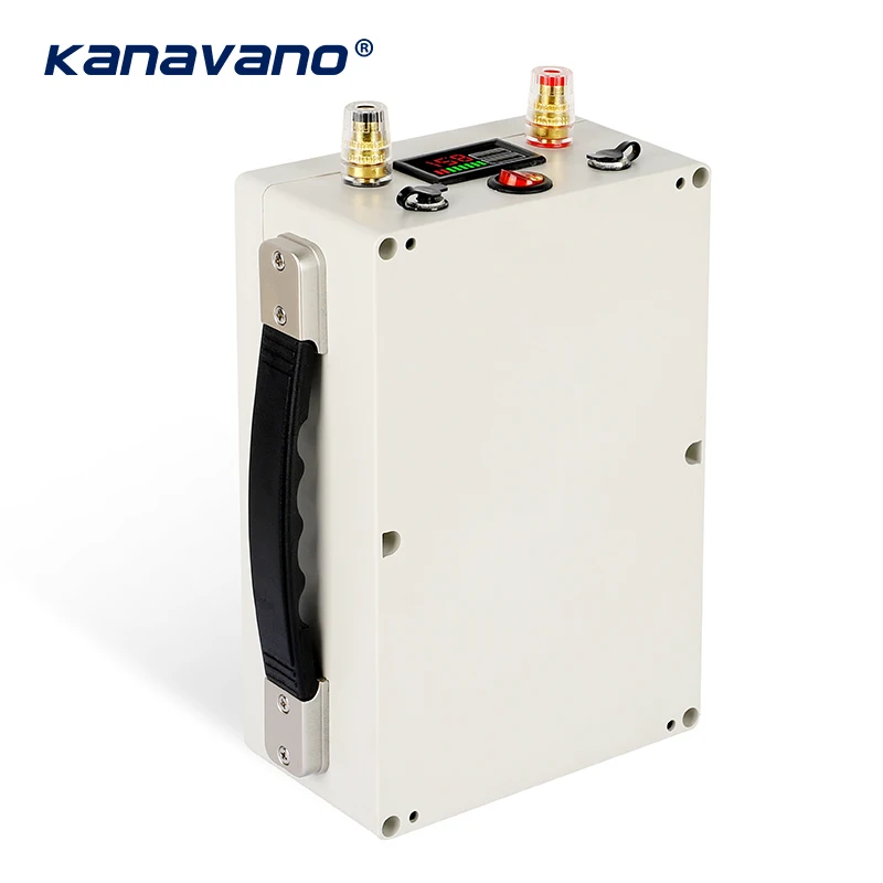 Kanavano 12V Deep Cycle 12.8V 30Ah LiFePO4 Rechargeable Battery Pack With Built-in BMS Protection With 6A EU/US Charger