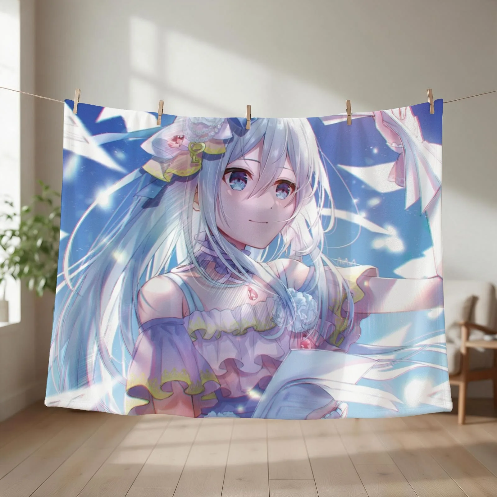 Yoisaki Kanade with Sunshine Throw Blanket manga Decorative Sofa Bed linens Luxury Designer Blankets