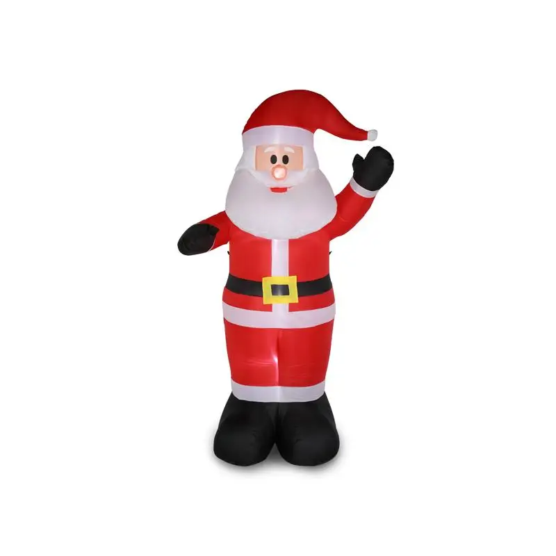 

8ft Inflatable Garden Santa Claus Decoration with 4 String Lights for Holiday Outdoor Christmas Decor