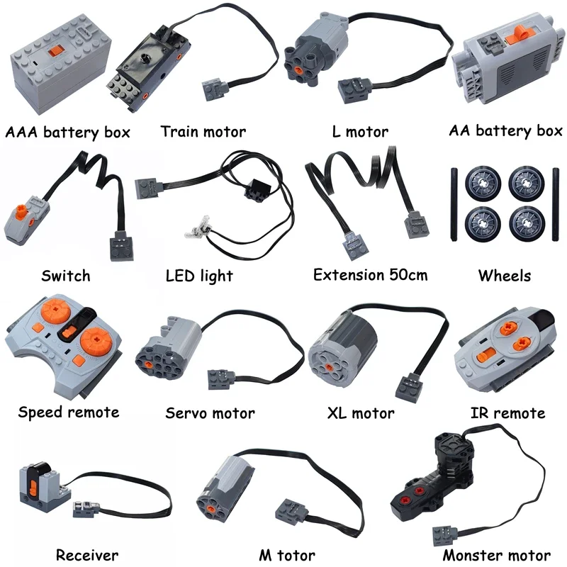 Bloques de construcción de piezas de Motor técnico, función de potencia, juegos de modelos PF, Compatible con Tarin, accesorios MOC, ladrillos de