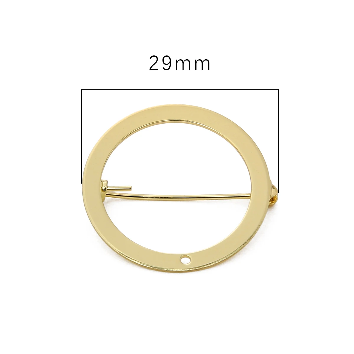 1pc 29mm 14K Gold Color Plated Round Brooch Pins Base Safety Brooch Settings Blank Base For Jewelry Making DIY Brooches Supplies