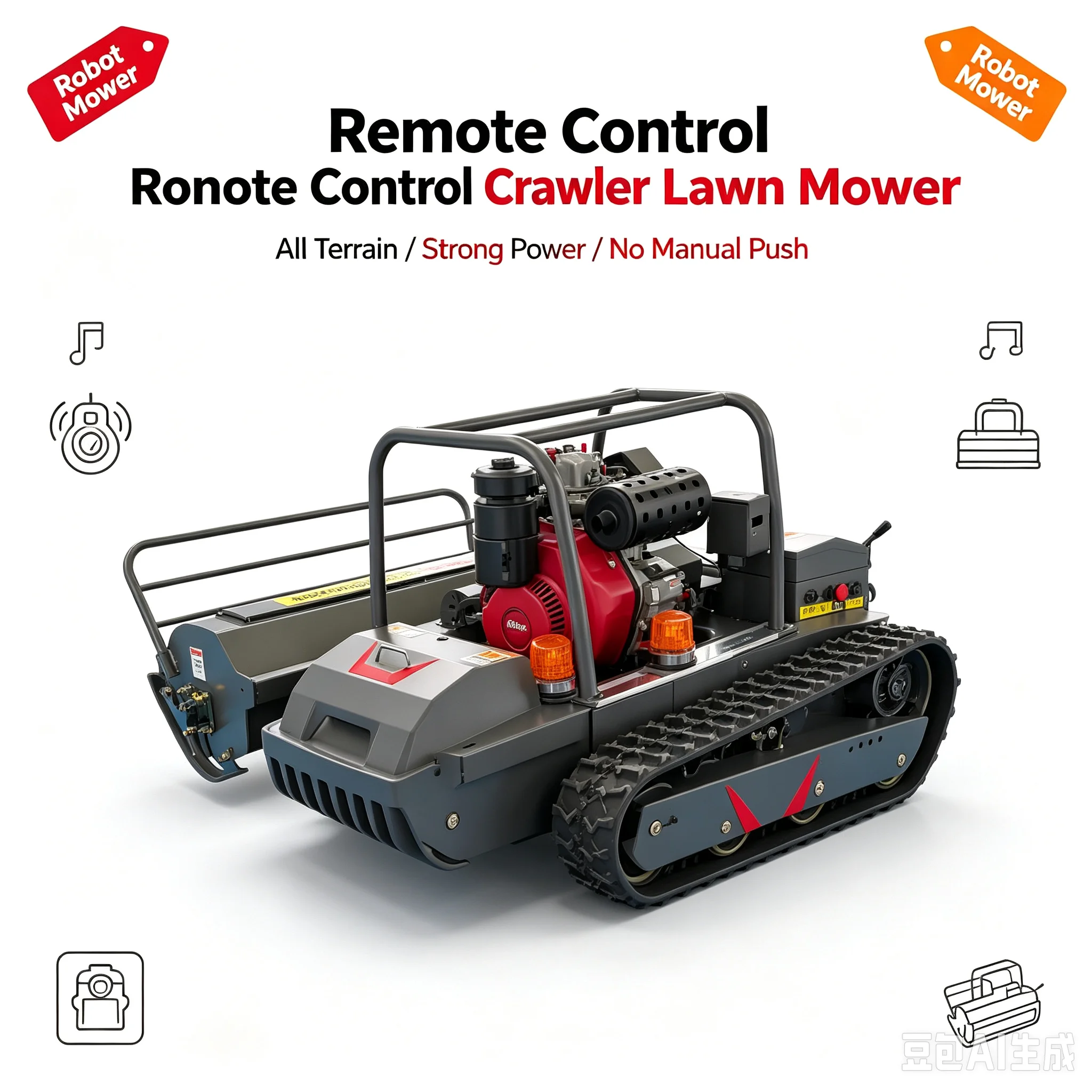 カスタムリモコン式ロボット芝刈り機、スマートグラスカッター、 - Smart Garden Box のレビューと価格