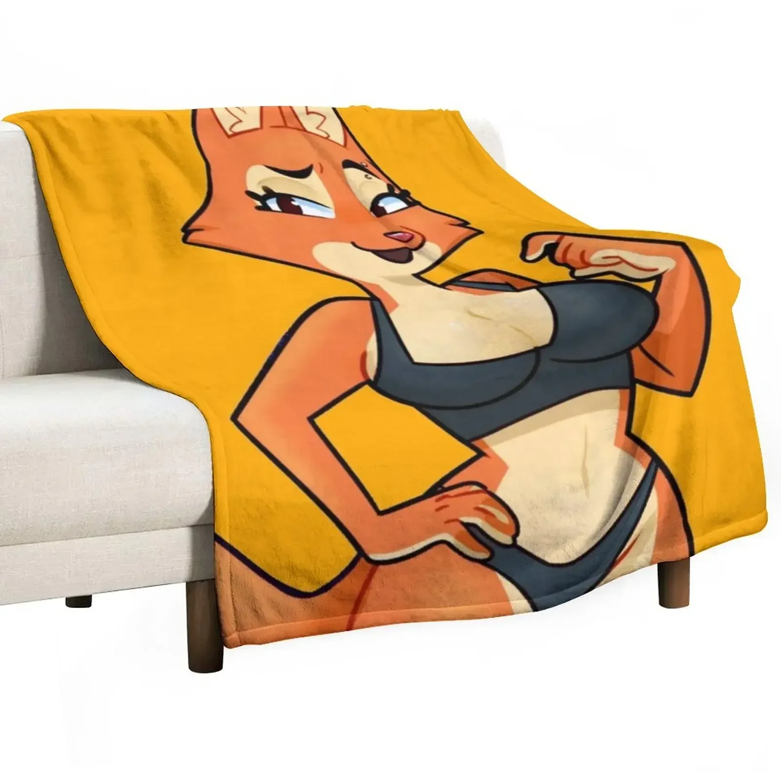 

Diane the fox Throw Blanket funny gift For Sofa Thin Blankets