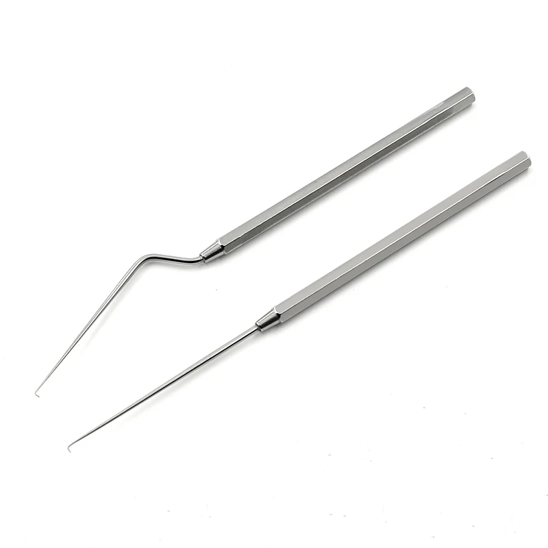 Ceruminous hook Ear-picking tool with hard stainless steel fine-crochet ear-scoop