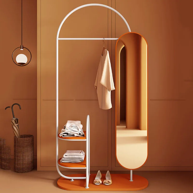 

Mirror Modern Coat Racks Display Floor Bedroom Garment Hotel Living Room Luxury Coat Racks Clothes Perchero Trendy Furniture