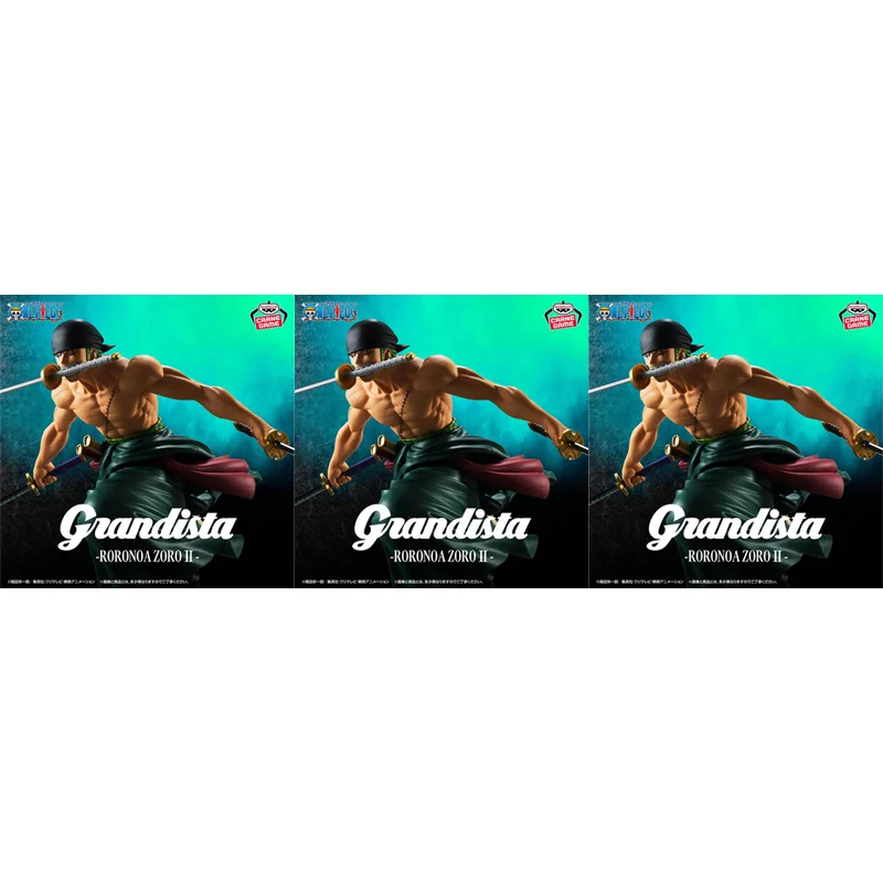 

[Original Genuine] Bandai Banpresto One Piece Grandista Roronoa Zoro II In Stock PVC Anime Collector Figure Model Doll Toys Gift