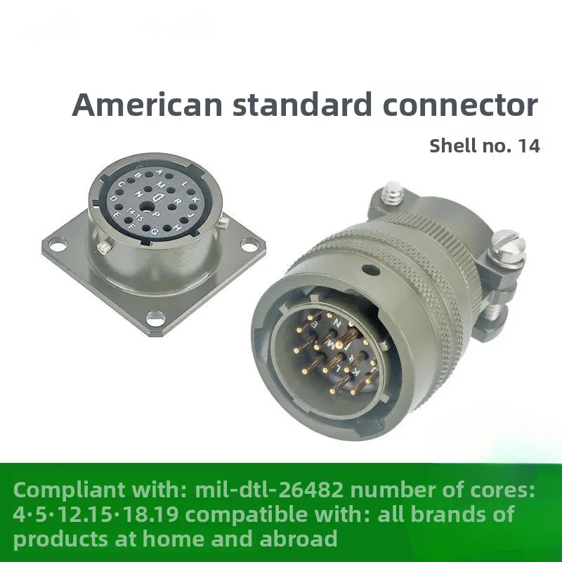

Американский стандарт MS3116F-14-15S Авиационная вилка PT06A PT02E Датчик 15P Core Водонепроницаемый разъем
