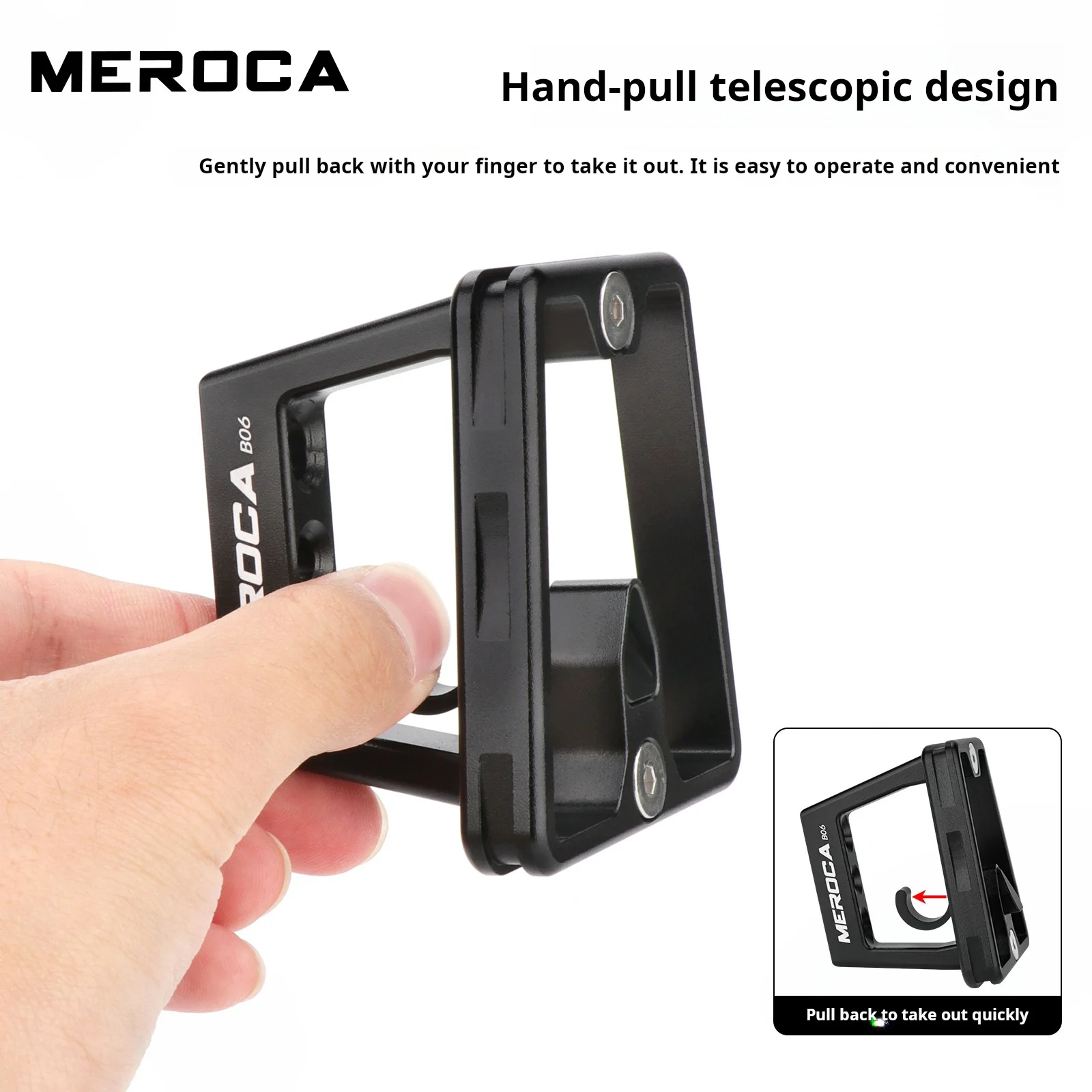 MEROCA Folding Bike Split Pig Nose Front Rack Pad 3 Hole Pig Nose Front Shelf Mount Front Carrier Bracket Aluminum Alloy Bicycle
