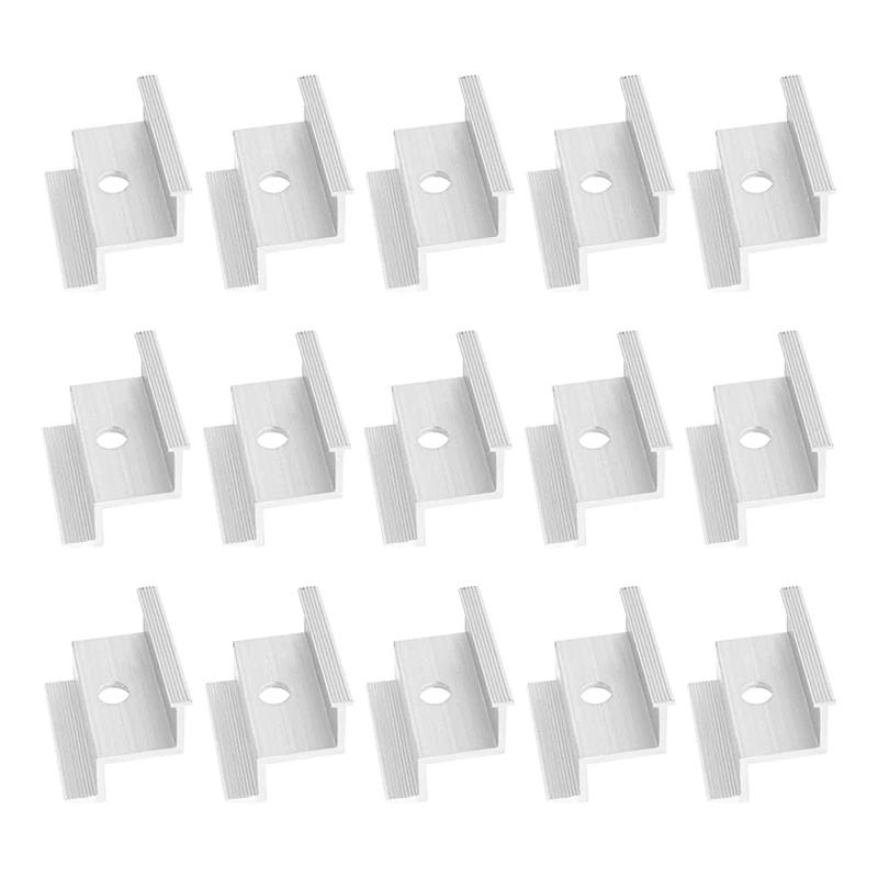 15Pcs Aluminium End Clamp Replacement Solar Panel Mount For Motorhomes Houses Boat