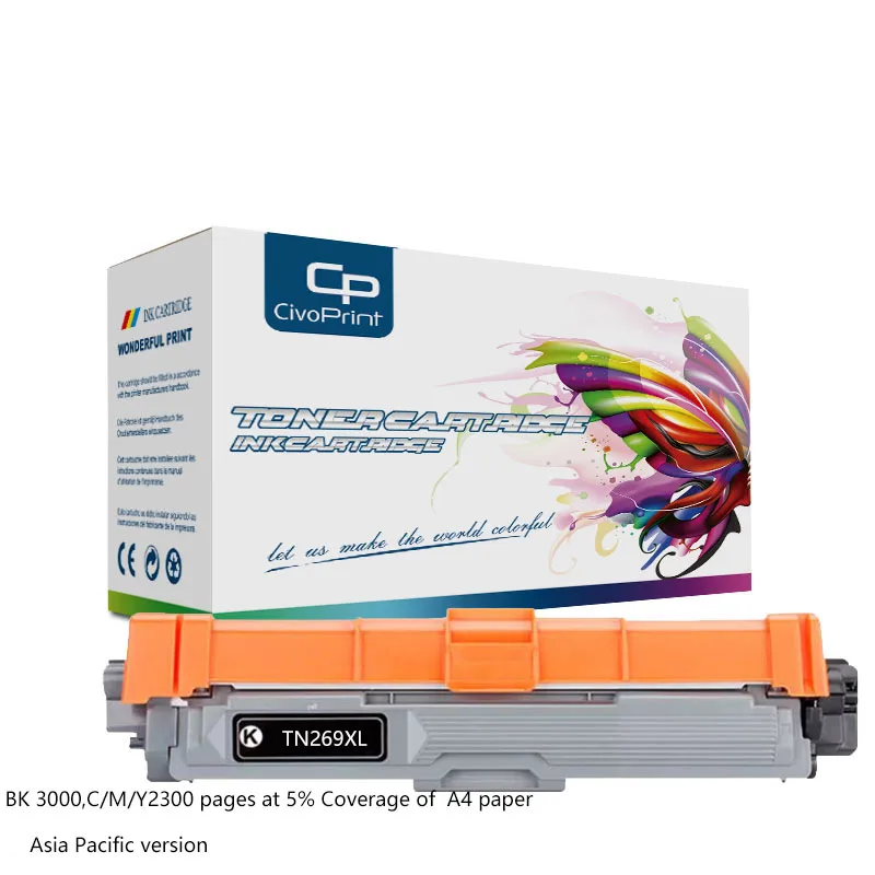 Asia Pacific Hot TN269XL tn269xl toner cartridge compatible for Canon HL-L3280 L3240 L3220 L3760 L8340 L3560 3K pages with chip