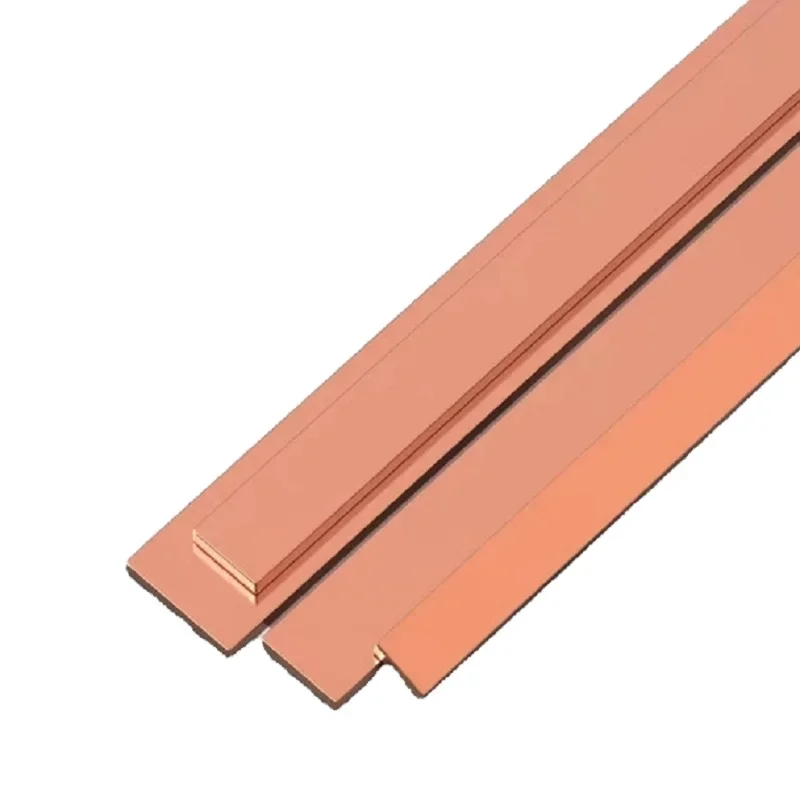1PC T2 Piastra di Rame Puro Barra Piatta Lunghezza 100 250 500mm Barra Piatta di Rame Spessore del Foglio 1 1.5 2 3 4 5mm 40 45 50 55 60 65 70mm
