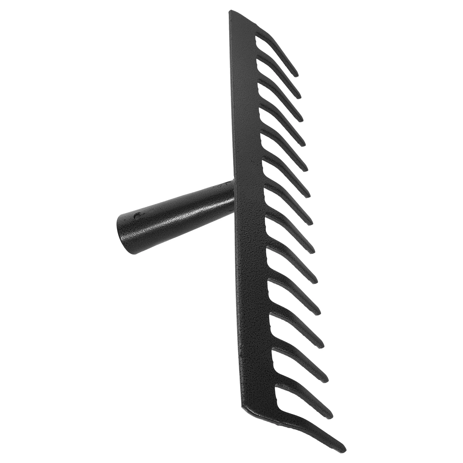 

14 Teeth Garden Rake Black Steel Durable Sturdy Tool for Yard Leaf Cleaning Farm Gardening Accessories DIY Garden Rake