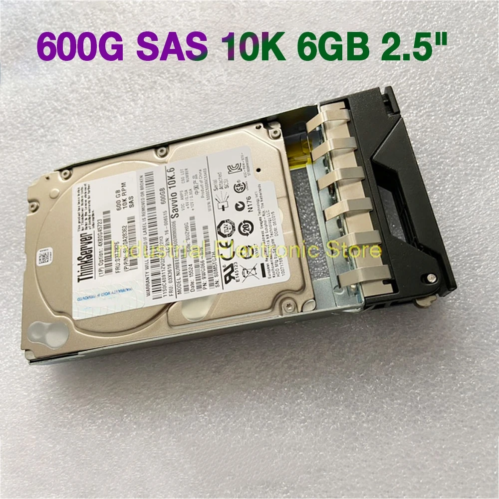 

600GB For Lenovo 03T7876 600G SAS 10K 6GB 2.5" ST600MM0006 Server Hard Disk