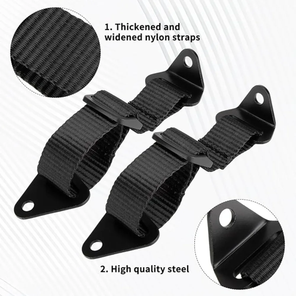 2 قطعة الأشرطة الحد الأسود الثابتة/قابل للتعديل طول الملحقات UTV X3 محدد الباب الأشرطة ل Can-Am Maverick X3 2017-2023