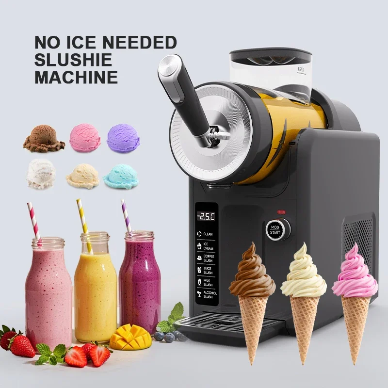 CHKJ Electric Homemade Ice Cream Maker Machine with Hand Crank Churning for Home