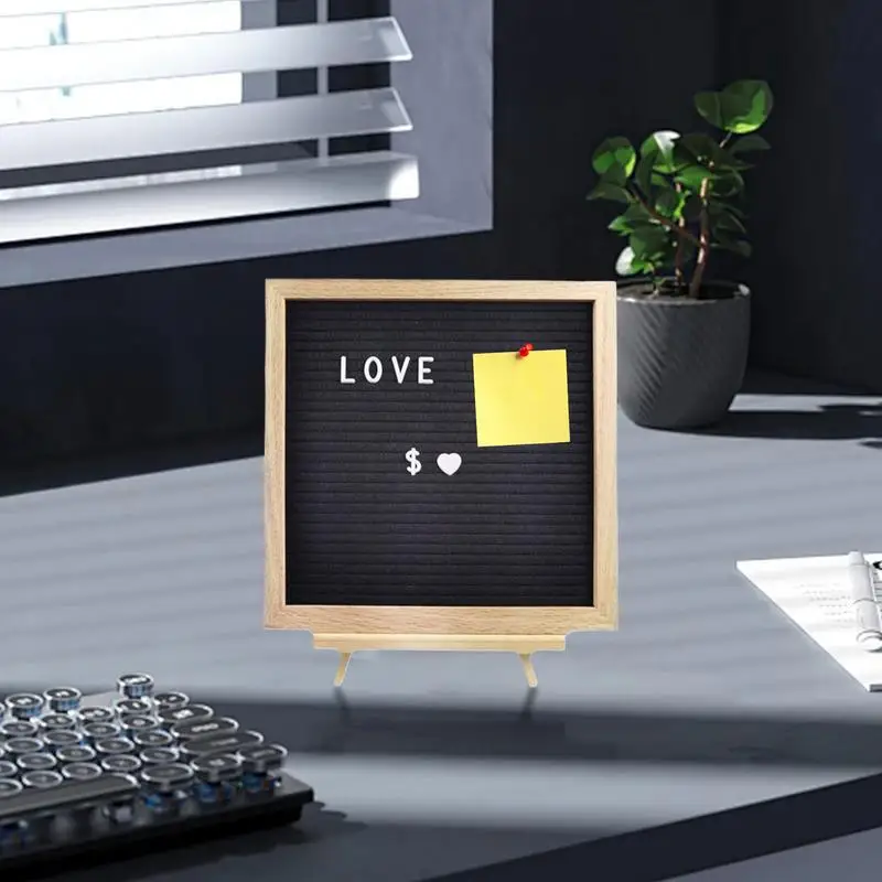 Papan Surat Felt Kayu Papan Tulis Felt Tanda Dekoratif Papan Surat Berubah untuk Kelas Pembibitan Rumah Sakit Restoran Kafe