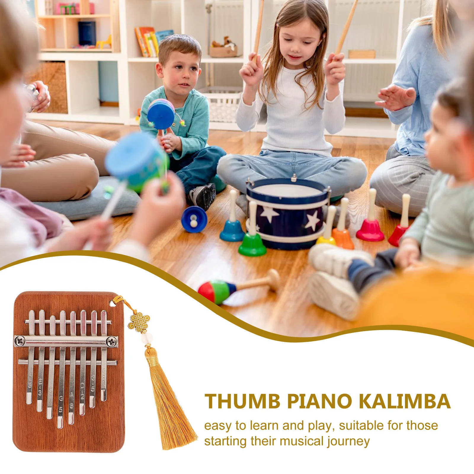بيانو كاليمبا مكون من 17 مفتاحًا، أداة إصبع خشبية محمولة للمبتدئين، هدية موسيقية صغيرة، ممارسة خفيفة الوزن