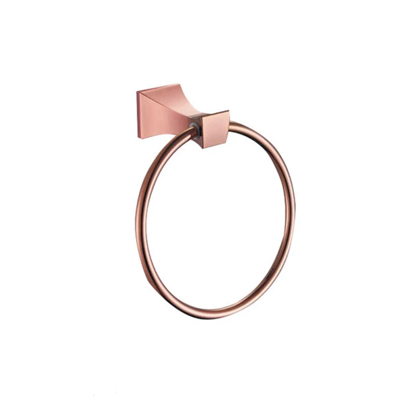 Rose Gold Towel Rack Towel Hanging Ring Modern Towel Ring Bathroom Pendant Bathroom Towels Rack Accesserios