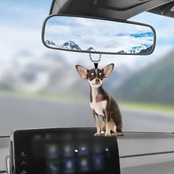 Unique Slim Chihuahua Dog Keychain Cute Puppy Acrylic Pendant Versatile Charm for Car Mirror,Backpacks,Home,Festive,Gift & Decor