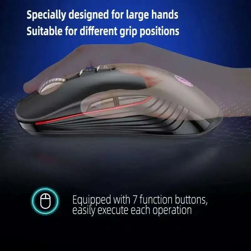 M601 Bluetooth Wireless Dual-mode Mouse 2.4G Type-c Rechargeable Gaming Office Mute Mouse 3-speed DPI Computer Universal Mouse