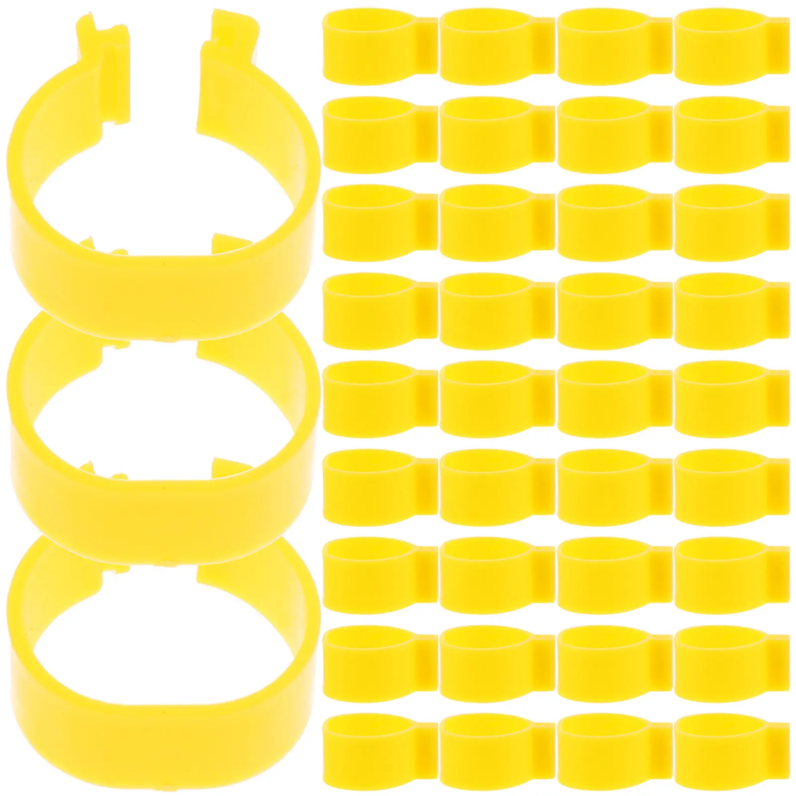 100Pcs Poultry Leg Rings Bright Color Adjustable Chicken Duck Goose Identification Bands for Small Birds Chickens Roosters