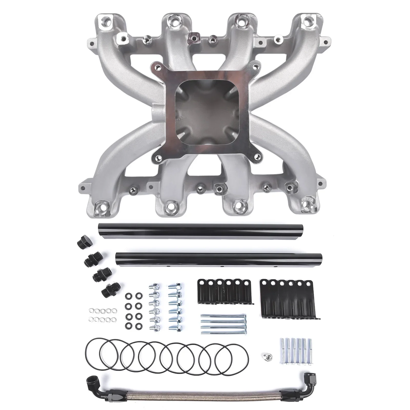 

2025 AP02 Single-Plane EFI Intake Manifold w/ Fuel Rails 4150 square bore for LS1 LS2 LS6 G M Gen III/IV LS engines