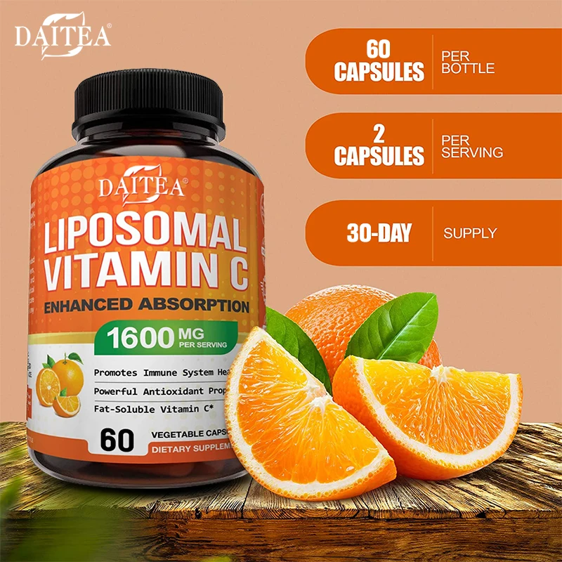 Big Tea Liposomal Vitamin C - Bone Density, Heart and Brain Health and Natural Calcium Supplement