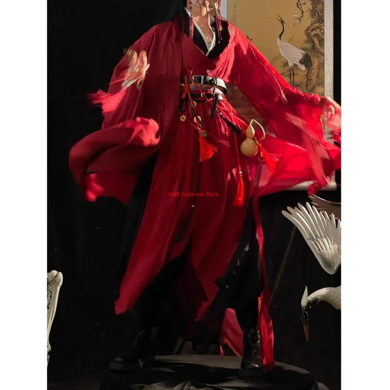 

Red Hanfu Cosplay Costume Ancient Chinese Style Dao Gui Yi Xian Li Huowang Design for Halloween And Carnival New 2026