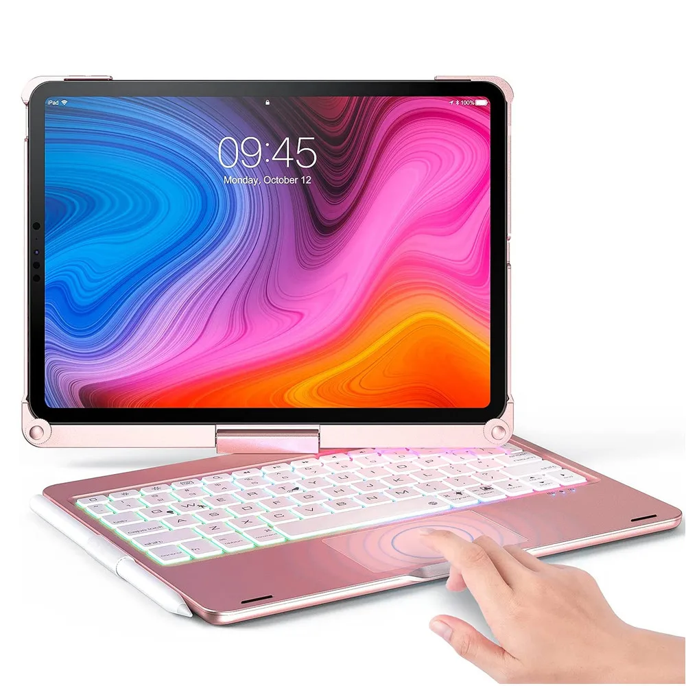 

Чехол с клавиатурой Rotate Magic Touchpad для iPad Air 13 11 2024 M2 Pro12.9 11 iPad 10,5 10,2, 10th Air4 5 10,9, чехол с подсветкой