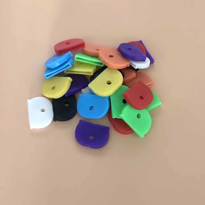 10 Pcs Key Cap Covers Durable Silicone Key Identifiers Sleeve Mixed Color Soft Key Top Cover Caps