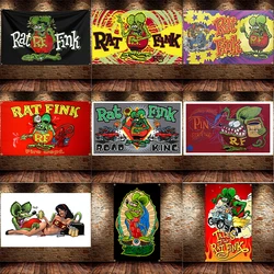 90x150cm 3X5fts Rat Fink Choppers Flag Flying Banner For Decor Indoor Outdoor