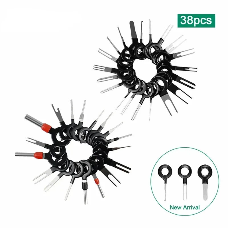 Remove Tool Auto Car Plug Circuit Board Wire Harness Terminal Removal Tool Pick Connector Crimp Pin Back Needle 11pcs