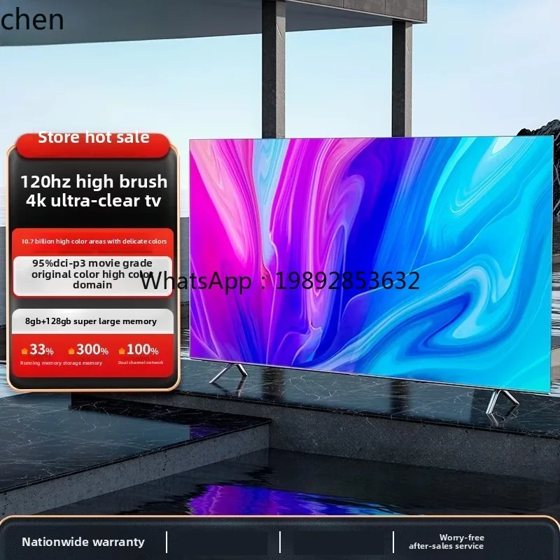 nuova TV a schermo intero LCD ultra trasparente da 50/55 pollici 65/75/85/90/100 pollici Televisione con protocollo Internet